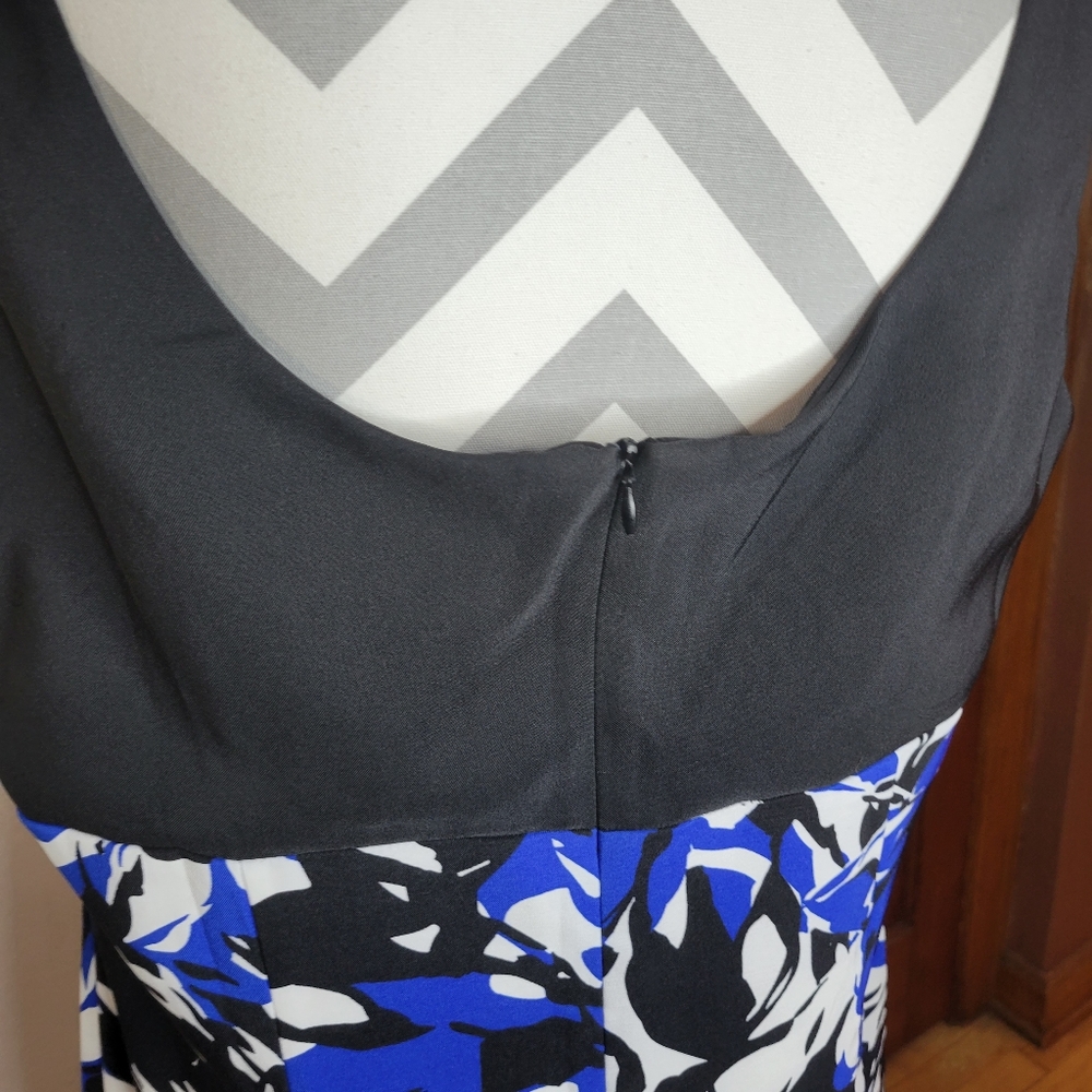 NWT Ronni Nicole Black and blue Floral Tank Dress Size 18 - Picture 7 of 11